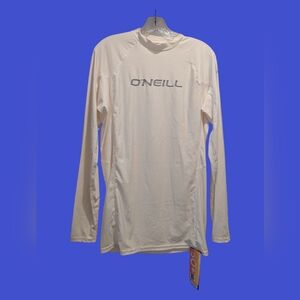 O'Neill Men's Ivory Basic Skins UPF 50+ Long Slv Rash Guard Shirt 2X *NWT **Note